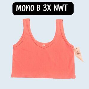 Mono B Cami Cropped Ribbed top plus Size 3X NWT